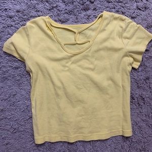 Yellow crop top